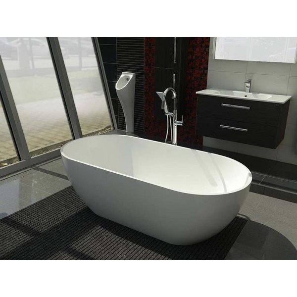 REDUTA volně stojící vana litý mramor 150x75x46cm, bílá