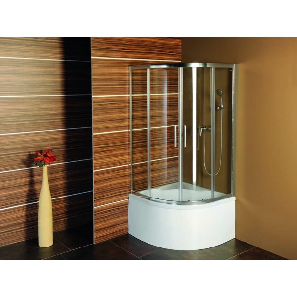 SELMA hluboká sprchová vanička, čtvrtkruh 90x90x30cm, R550, bílá