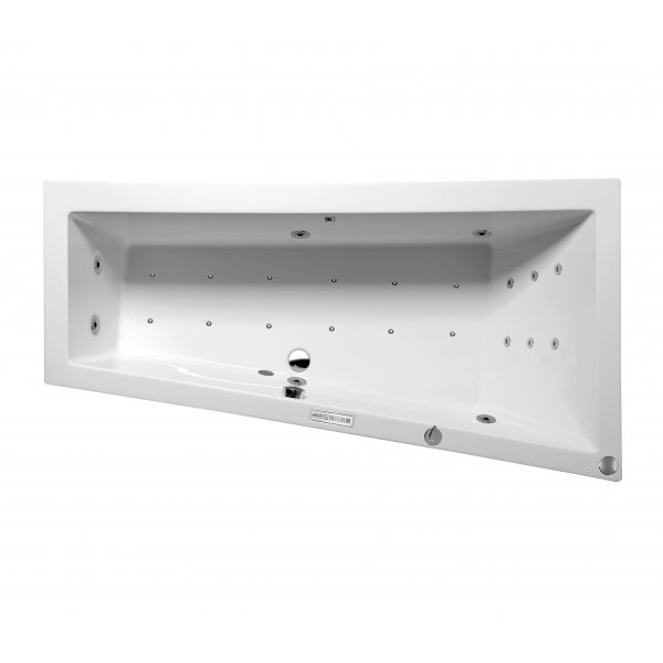 Masážní vana ANDRA R 180x90x45 cm HYDRO + PERLIČKA s PROFI FLAT ovládáním, s automatickým Proplachem