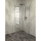 ARCHITEX LINE - sada lišt pro uchycení skla podlaha-stěna 2105x1610 mm, leštěný hliník