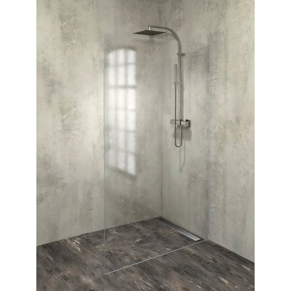 ARCHITEX LINE - sada lišt pro uchycení skla podlaha-stěna 2105x1610 mm, leštěný hliník
