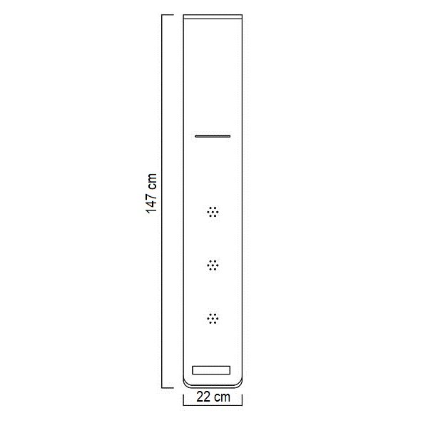 ASTREA BLACK sprchový panel s termostatickou baterií, černá mat