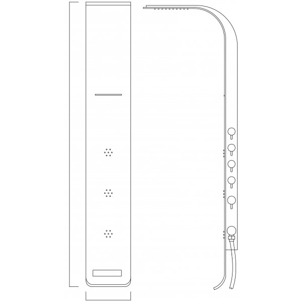 ASTREA sprchový panel bílá mat, termostatická baterie