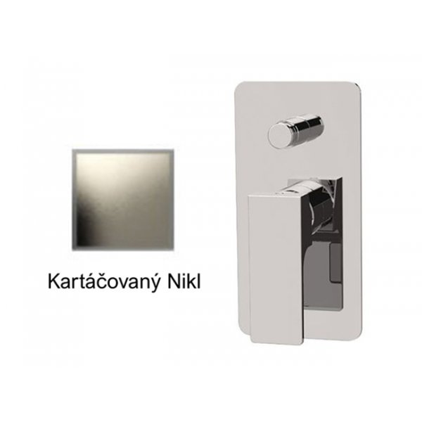 Baterie ABSOLUTE KARTÁČOVANÝ NIKL podomítková páková, 2 funkce