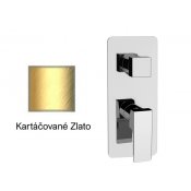 Baterie ABSOLUTE KARTÁČOVANÉ ZLATO podomítková páková, 5 funkcí