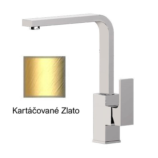 Baterie ABSOLUTE KARTÁČOVANÉ ZLATO umyvadlová stojánková, 1 prvek