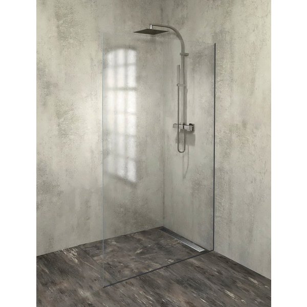 Sada lišt pro uchycení skla ARCHITEX LINE podlaha-stěna, šíře 120 cm, černá mat (náhrada: AL2116B)