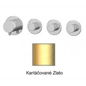 Podomítková baterie KARTÁČOVANÉ ZLATO páková, 3 funkce