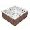 SPA vířivka UMBRA NEW 230x216 cm, Bílá Perla/American Walnut, pro 5 osob
