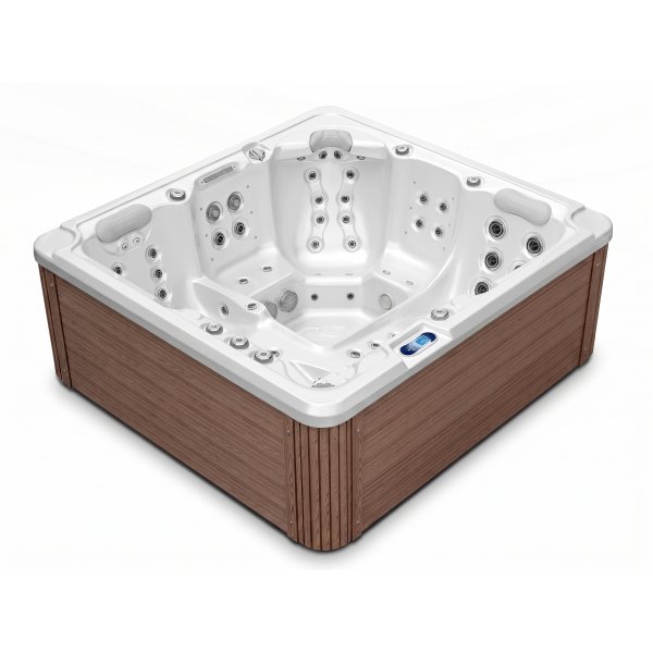 SPA vířivka UMBRA NEW 230x216 cm, Bílá Perla/American Walnut, pro 5 osob