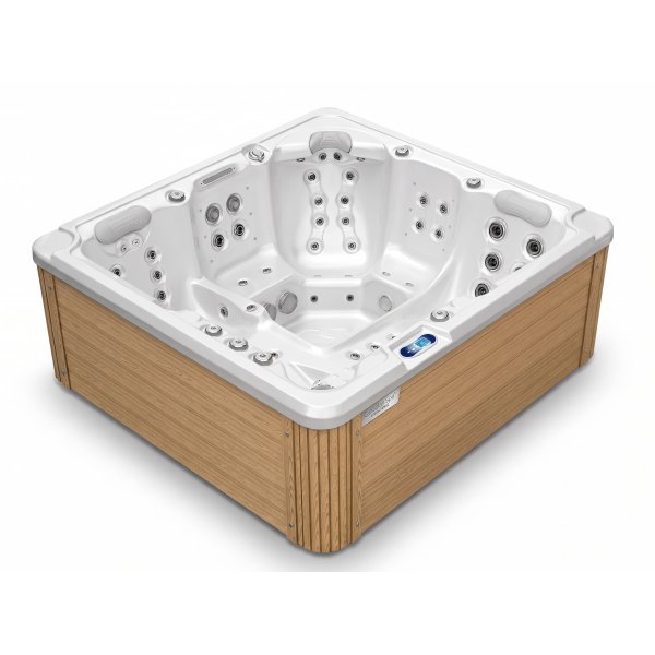 SPA vířivka UMBRA NEW 230x216 cm, Bílá Perla/Pacific Brown, pro 5 osob