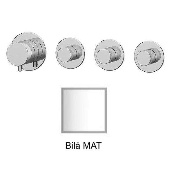 Podomítková baterie BÍLÁ MAT páková, 3 funkce