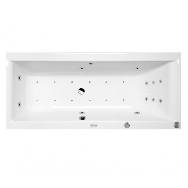 Masážní vana CLEO 170x70x48cm HYDRO + PERLIČKA s PROFI EVO ovládáním, s automatickým Proplachem
