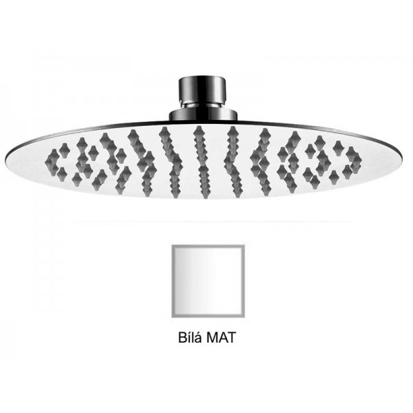 Sprcha kulatá FLAT BÍLÁ MAT 20 cm
