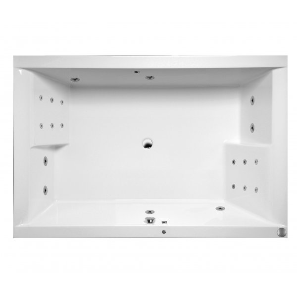 Masážní vana DUPLA 180x120x54 cm, systém HYDRO s PROFI LIGHT ovládáním, s automatickým Proplachem