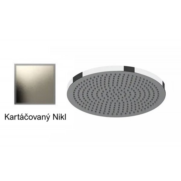 Sprcha VELVET RAIN KARTÁČOVANÝ NIKL Ø23 cm