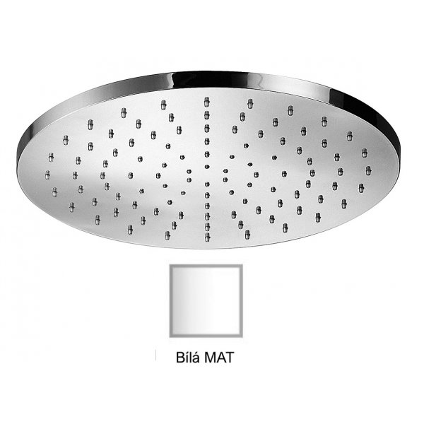 Sprcha kulatá BÍLÁ MAT Ø20 cm