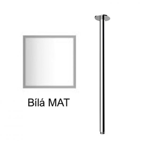 Sprchové ramínko svislé BÍLÁ MAT, 50 cm