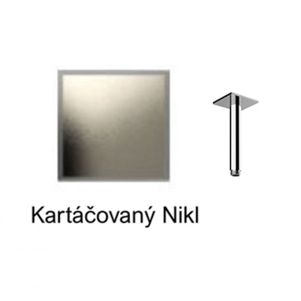 Sprchové ramínko svislé KARTÁČOVANÝ NIKL, 15 cm