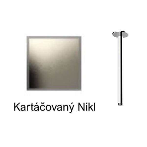 Sprchové ramínko svislé KARTÁČOVANÝ NIKL, 30 cm