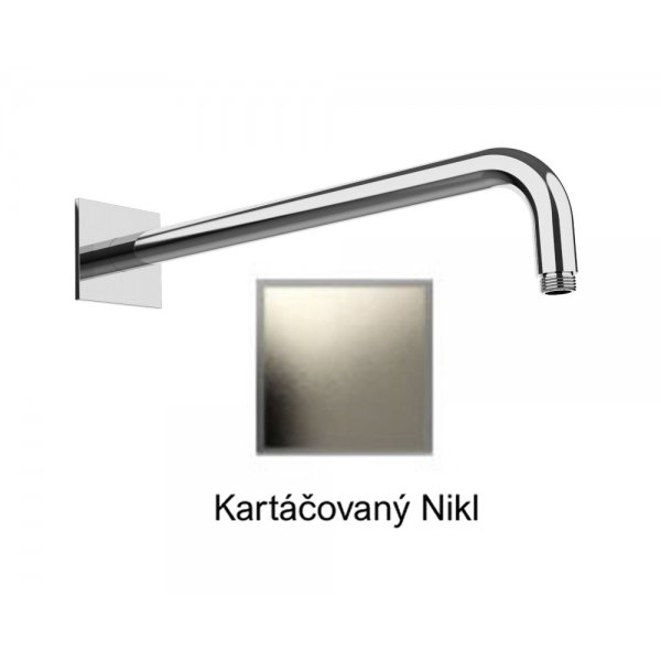 Sprchové ramínko kulaté KARTÁČOVANÝ NIKL 42 cm