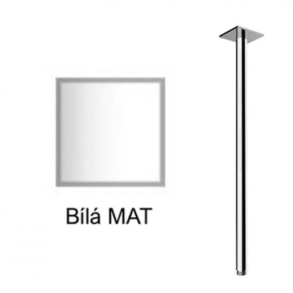 Sprchové ramínko svislé BÍLÁ MAT, 50 cm
