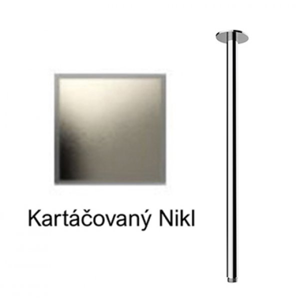 Sprchové ramínko svislé KARTÁČOVANÝ NIKL, 50 cm