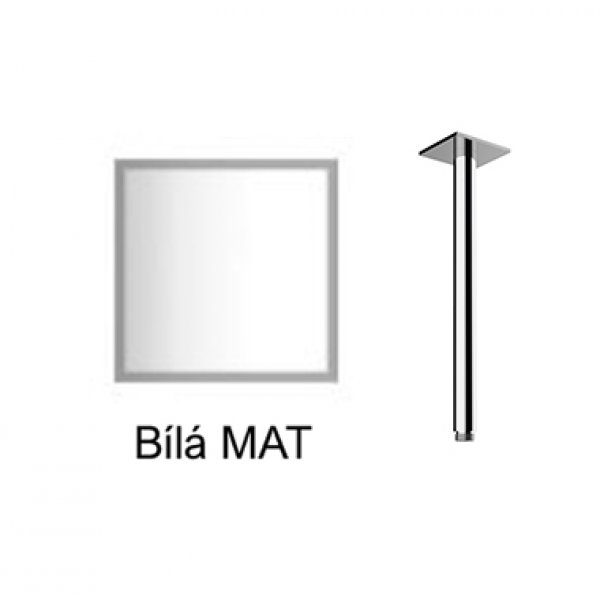 Sprchové ramínko svislé BÍLÁ MAT, 30 cm