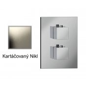 QUADRO T KARTÁČOVANÝ NIKL baterie termostatická, 2 funkce