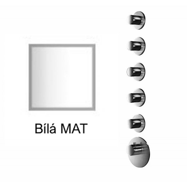 Baterie kryt ROUND S BÍLÁ MAT, 5 funkcí