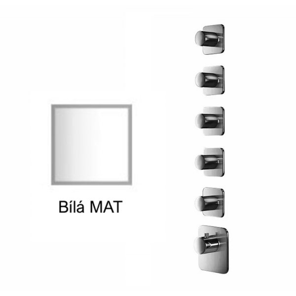Baterie BÍLÁ MAT kryt ROUND+KUKY S, 5 funkcí