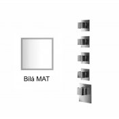 Baterie BÍLÁ MAT kryt SQUARE S, 4 funkce
