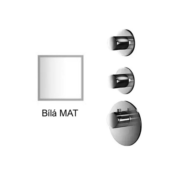 Baterie kryt ROUND S BÍLÁ MAT, 2 funkce