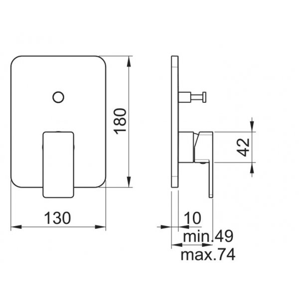 INFINITY P baterie páková, 2 funkce