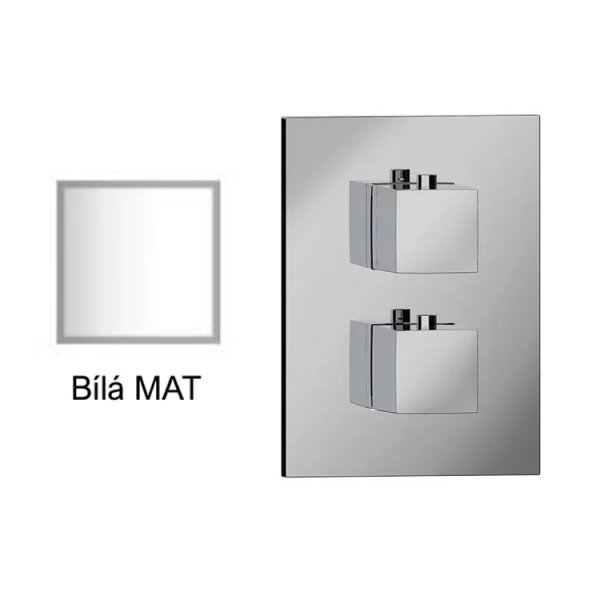 QUADRO T BÍLÁ MAT baterie termostatická, 3 funkce