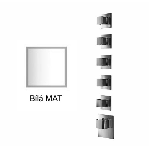 Baterie BÍLÁ MAT kryt SQUARE S, 5 funkcí
