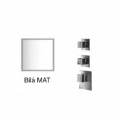 Baterie BÍLÁ MAT kryt SQUARE S, 2 funkce