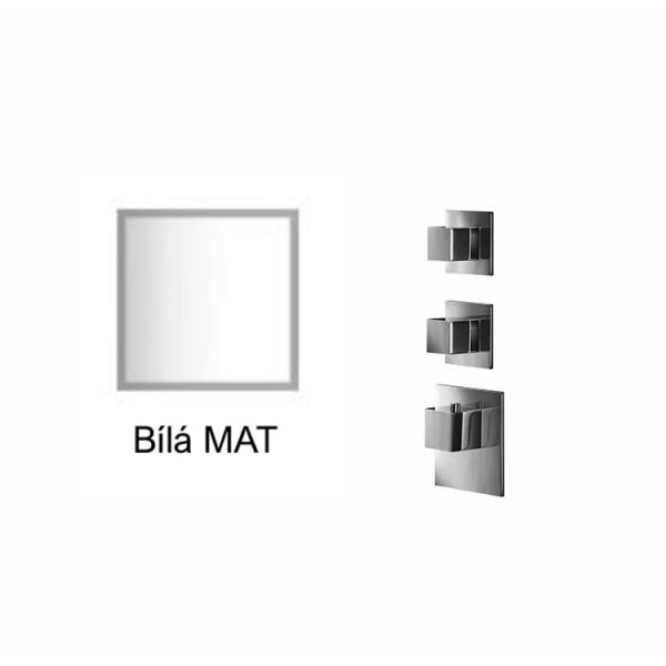 Baterie BÍLÁ MAT kryt SQUARE S, 2 funkce