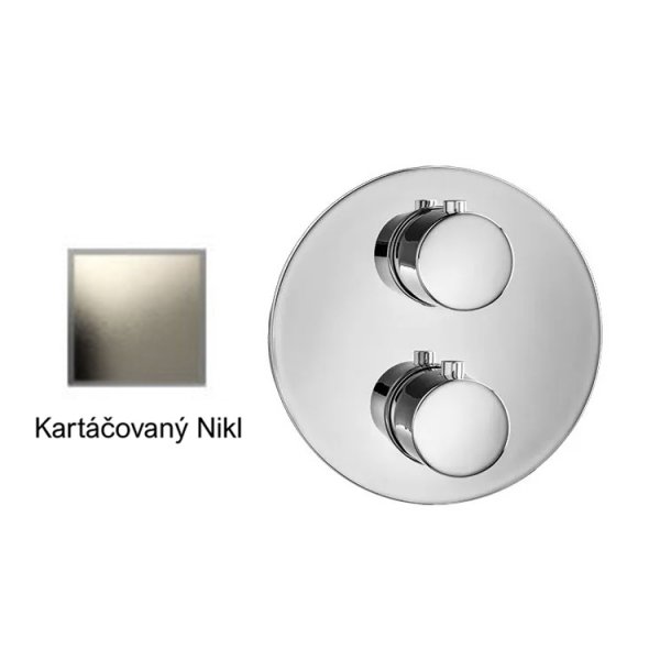 RONDO T KARTÁČOVANÝ NIKL baterie termostatická, 3 funkce