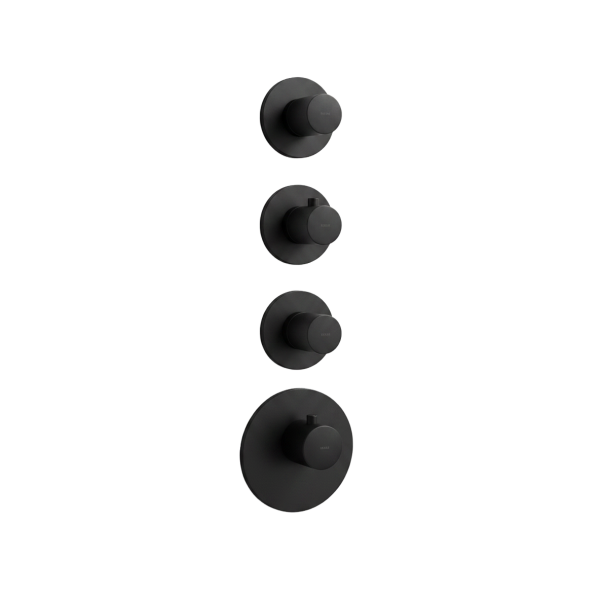 Baterie kryt ROUND S BLACK, 3 funkce