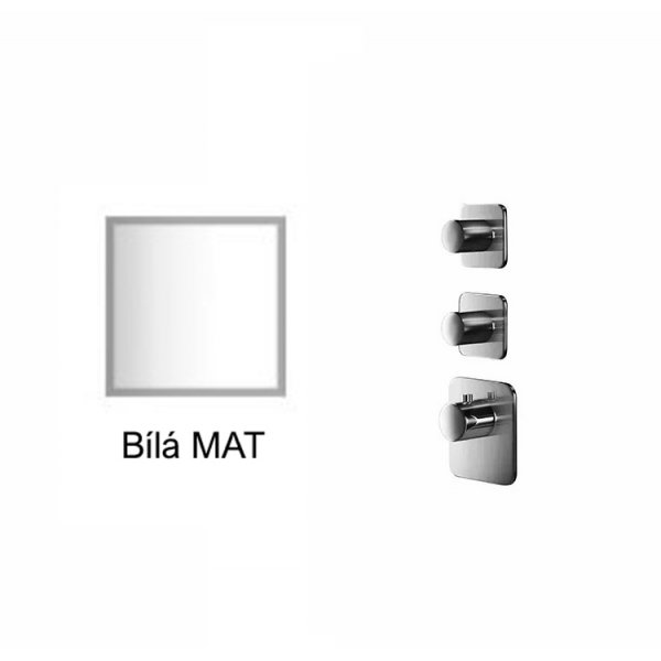 Baterie BÍLÁ MAT kryt ROUND+ KUKY S, 2 funkce