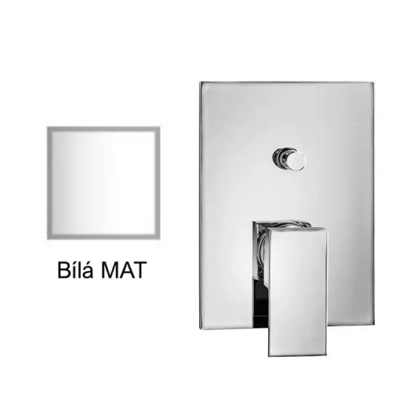 Baterie QUADRO P BÍLÁ MAT páková, 2 funkce