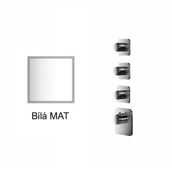 Baterie BÍLÁ MAT kryt ROUND+ KUKY S, 3 funkce