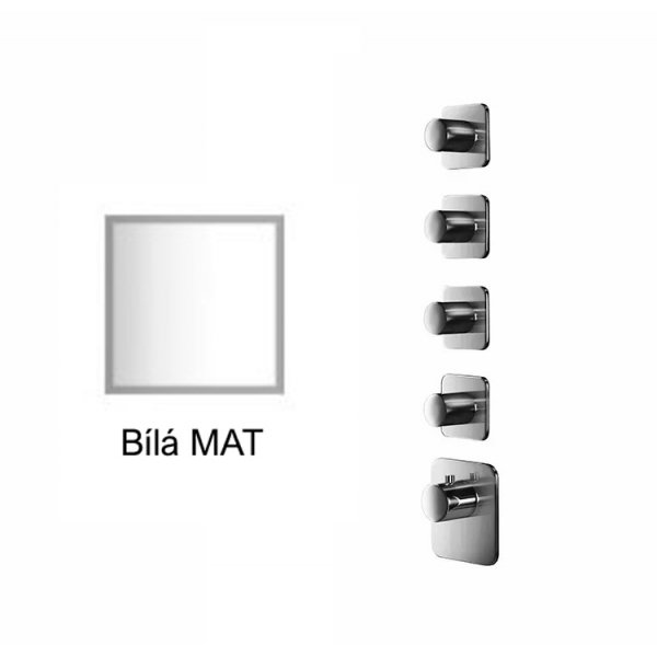 Baterie BÍLÁ MAT kryt ROUND+ KUKY S, 4 funkce