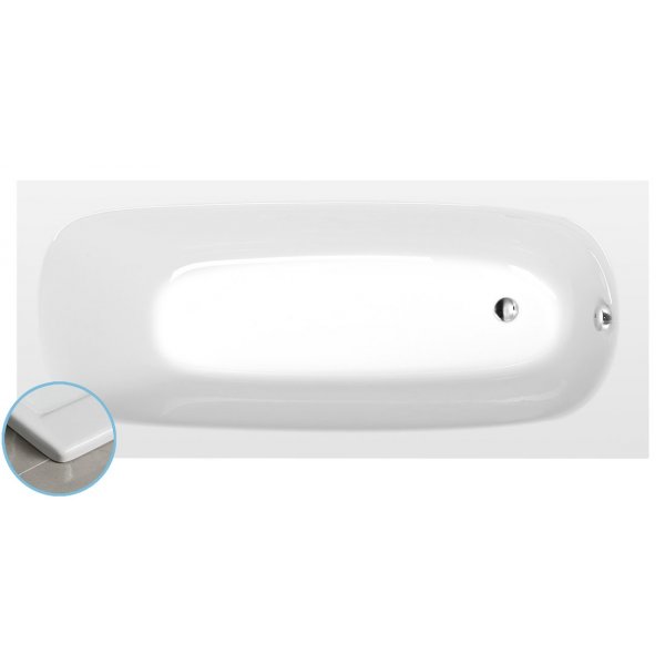 EBRO SLIM obdélníková vana 170x75x39cm, bílá