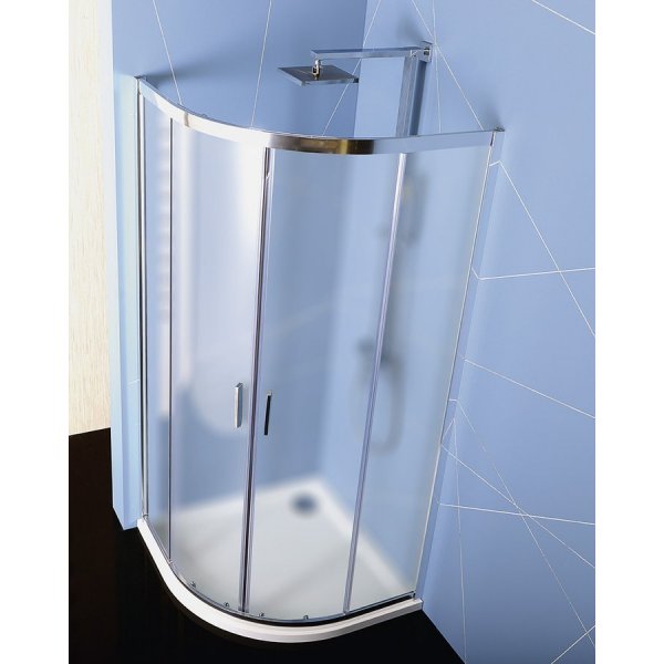 EASY čtvrtkruhová sprchová zástěna 900x900mm, sklo Brick