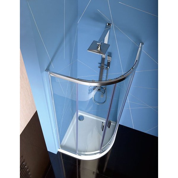 EASY čtvrtkruhová sprchová zástěna 900x800mm, L/R, čiré sklo