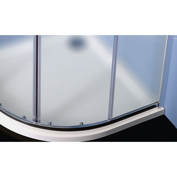 EASY čtvrtkruhová sprchová zástěna 900x900mm, sklo Brick