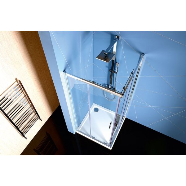 Čtvercová zástěna EASY LINE 100x100 cm (dveře + boční stěna)