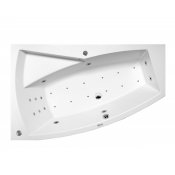 Masážní vana EVIA L 160x100x47 cm HYDRO + PERLIČKA s PROFI EVO ovládáním, s automatickým Proplachem
